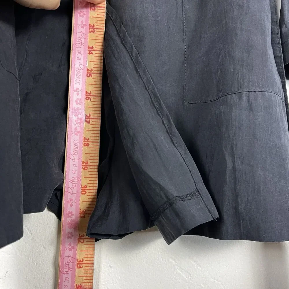 Zara TRF Black Wrap Blazer Romper Lyocell Belted Long Sleeve Size S
